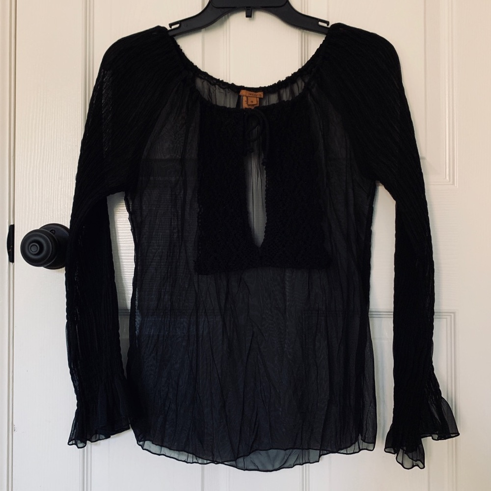 Black sheer Arden B. Top